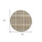 Edge Collections - 5' - Green - Durable Plaid Round Rug for Stylish Home Decor - 1 Piece